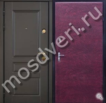Квартирная дверь с утеплением и терморазрывом с отделкой винилискожей - купить от производителя Мосдвери Квартирная дверь с утеплением и терморазрывом с отделкой винилискожей
